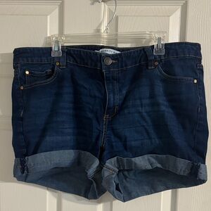 Elegant Dark Blue Jean Shorts